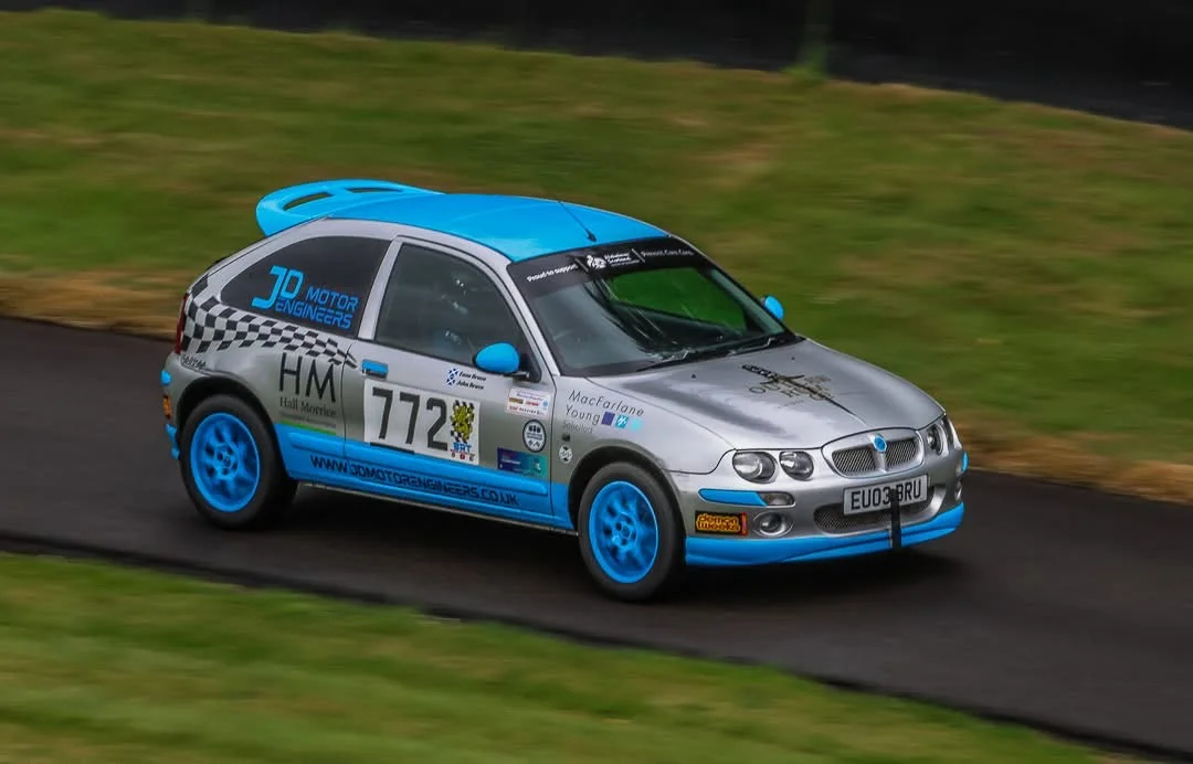 MG ZR number 772 in JD Motor Engineers livery on hillclimb circuit